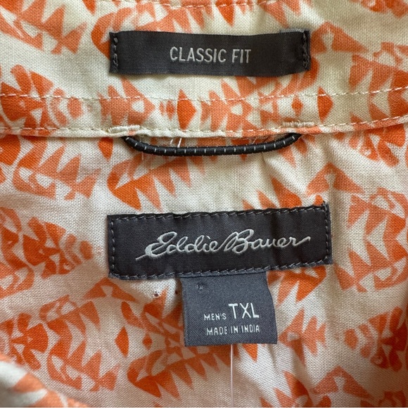 Eddie Bauer Baja Short Sleeve Shirt Beach Polo Classic Fit XL Tall - Picture 5 of 11